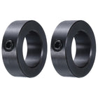 2pcs Set Screw Collars 1-1/4" Bore Carbon Steel Shaft Collars, 2" OD, 11/16" Width Axle Collar Clamp for Linear Rod Shaft Guide, Black Oxide