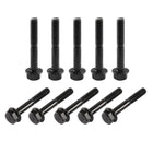 M6-1x40mm Hex Serrated Flange Bolts 10.9 Grade Carbon Steel Screws 15pcs