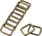 LinkMejor Metal Rectangle Ring Buckles 25x20mm for Bags Belts DIY Bronze Tone 30pcs