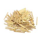 100pcs R75-2S 1.32mm Dia 17.5mm Length Metal Test Probe Needle Cover Gold Plated