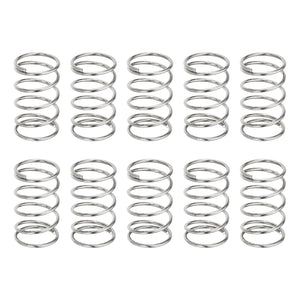 10Pcs Compression Springs, 0.9mm Wire Diameter x 12mm OD x 20mm Length 304 Stainless Steel Extension Spring Ballpoint Pen Pressure Springs for Shop Home Repairs, Silver