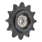 Chain Idler Sprocket, 6mm Bore 1/2" Pitch 12 Tooth Tensioner, Black Oxide Finish C45 Carbon Steel with Insert Single Bearing for ISO 08B Chains