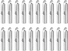 50Pcs Slide on End Clasps, 16mm Tube Ball Bead Slider Crimp Ends for Multi-Strand DIY Craft Making, Silver Tone