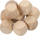 10 Pcs Blank Wooden Dice, 20mm/0.79inch Unfinished Wooden Cube Rounded Corners Square Block for DIY Craft Projects