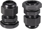 100Pcs M16 Cable Gland Waterproof Connector Plastic Wire Glands Joints Black for 4-8mm Dia Wires
