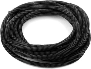 6 M 8 x 10 mm Plasticzny elastyczny rurkowy przewód falisty do Ogrodu, Biura, Czarny