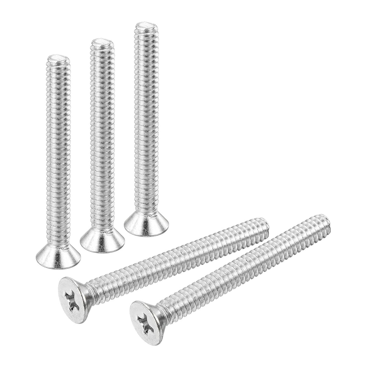 40 pcs #10-24x1-1/2 inches Machine Screws Phillips Pan Cross Head Screws Fasteners Bolts 304 Stainless Steel Silver for Wall Socket,House Repairs