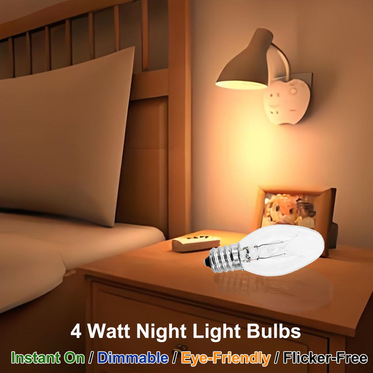 LinkMejor Nachtlampenbol 4 Watt, E12 C7 Klein Lichtbol, 15 Pack