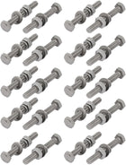 20pcs 304 Stainless Steel M4x30mm Hex Bolts w Nuts and Washers Assortment Kit