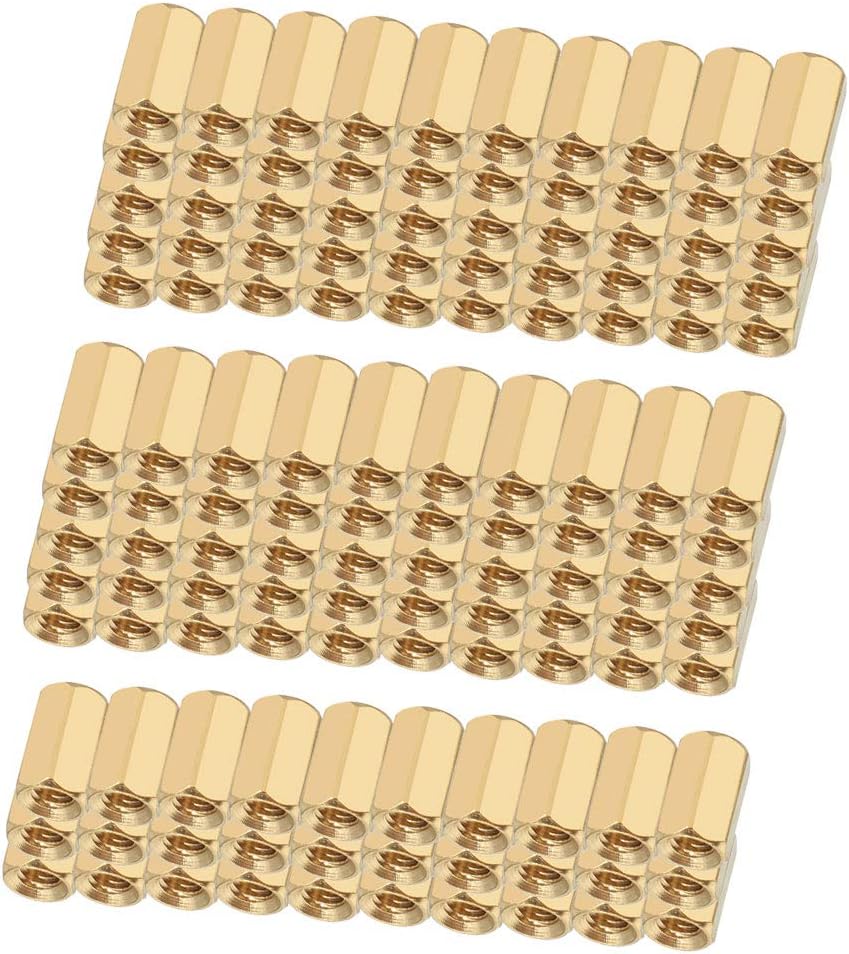 130pcs Brass Straight PCB Pillar Female Thread Hex Standoff Spacer M3x5x8mm
