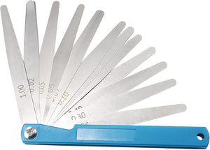 0.02-1.00mm Metric Gap Measure Feeler Gauge Tool Silver Color