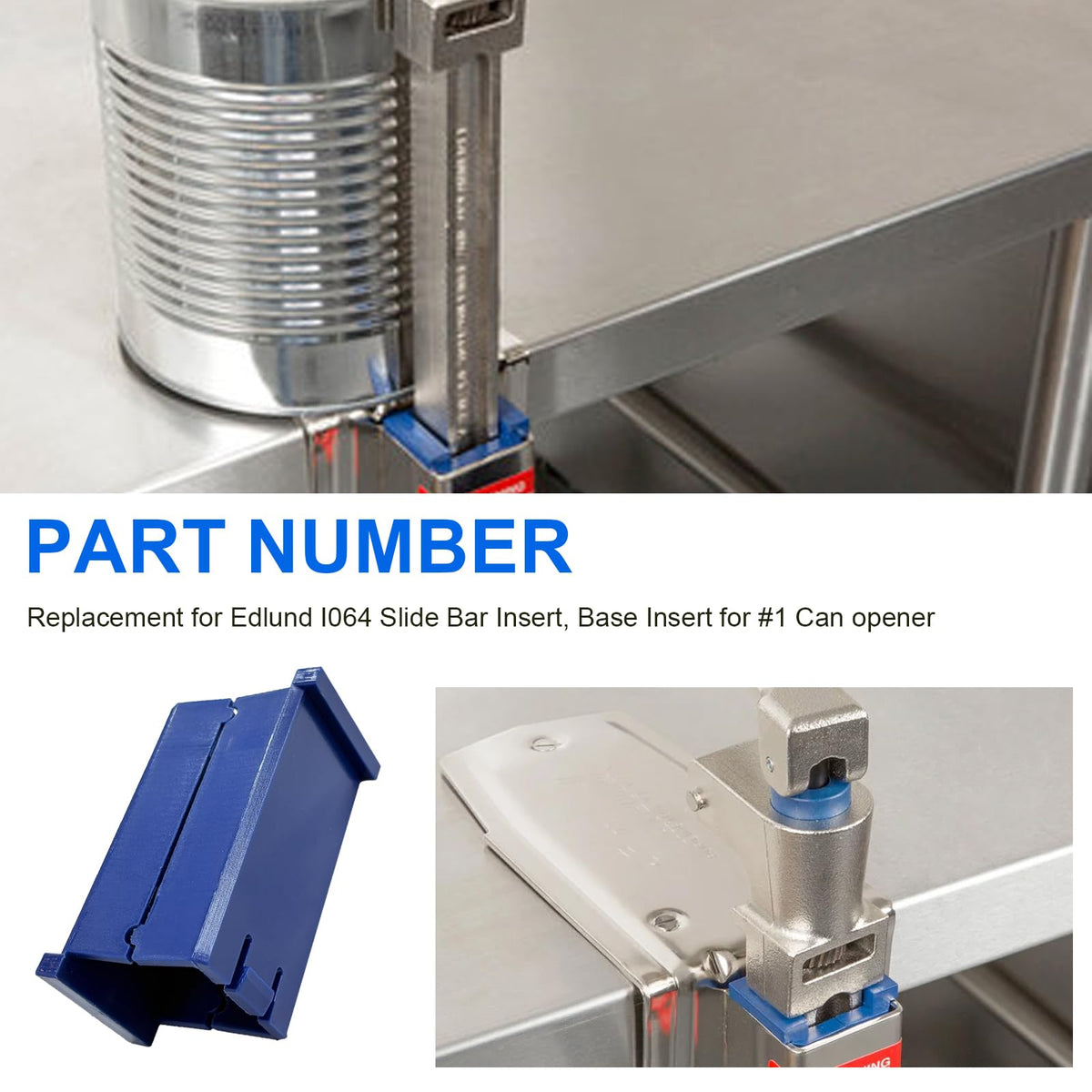 Öppnare Skjutbar Bar Insert, Ersättnings Grund Insert för I064 Delar