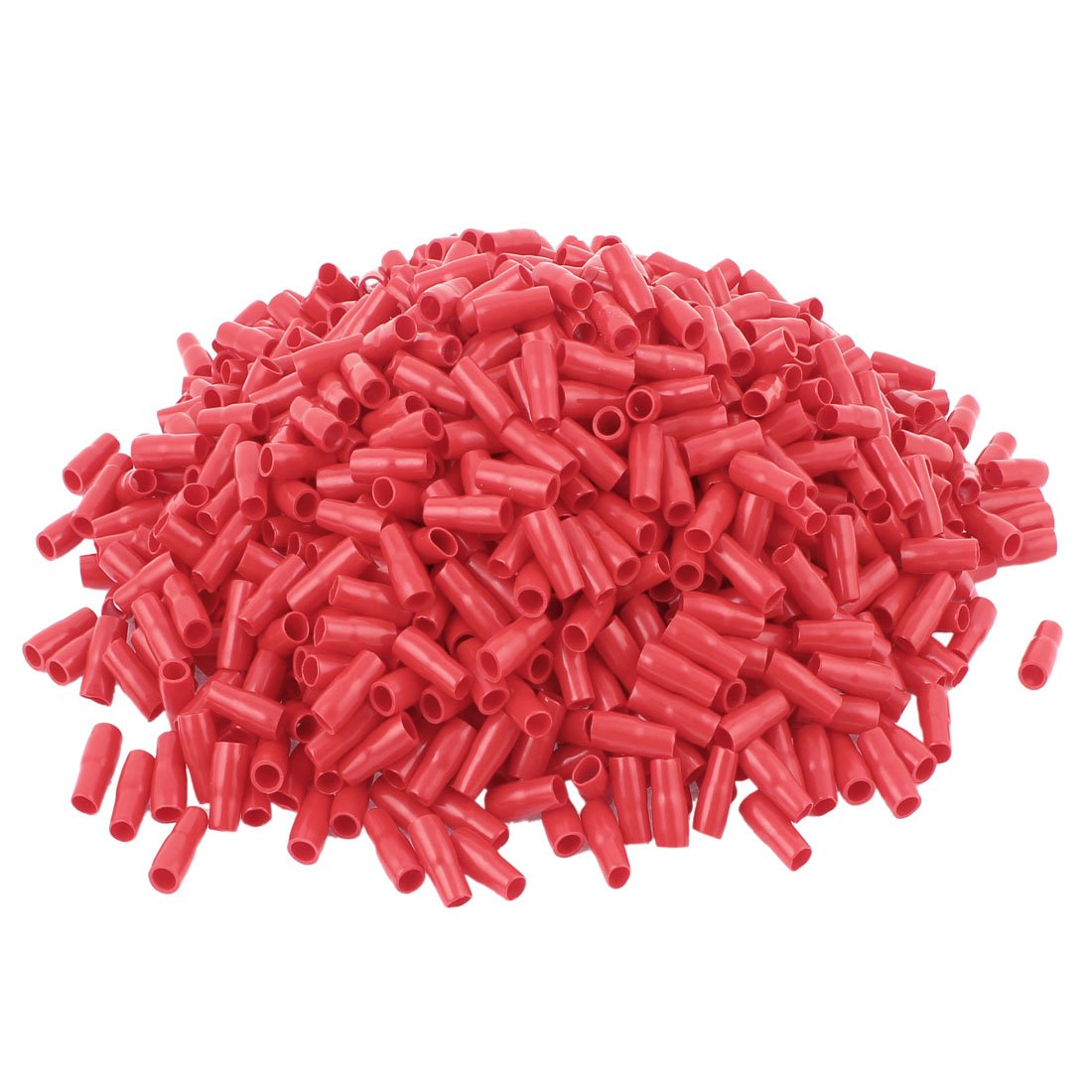 V-8 Straight Cable Wire Insulation Terminals with 1000 Piece, 10 mm, Red