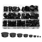 200pcs Plastic Hole Plug, 8-Sizes 1/4", 5/16", 3/8", 1/2", 5/8", 3/4", 7/8", 1" Nylon Caps-Snap in Locking Hole Plugs for Furniture Kitchen Cupboard Shelves