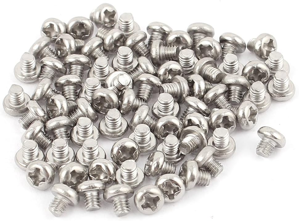 M3 x 3mm 304 Stainless Steel Phillips Pan Head Screws Bolt 60pcs