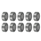 10 Pcs 608RS Deep Groove Ball Bearing, 8 x 21.95 x 6.94 mm/0.3 x 0.86 x 0.27mm C3 Open Type Chrome Steel Bearings(P0)