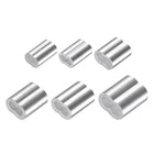 Wire Rope Aluminum Crimping Loop Sleeve Assortment Kit for 1.2/1.5/2/2.5/3/4mm Dia., Cable Crimp Double Hole Ferrule Clip Fittings 210in1 Set