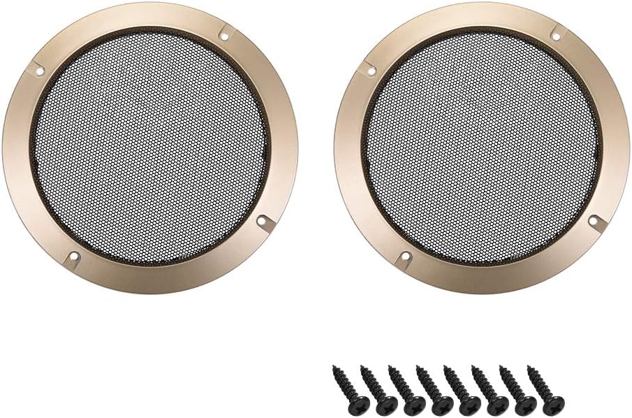 2pcs 4インチ スピーカーグリル メッシュ デコレーション サークル サブウーファーガード プロテクター カバー アクセサリー