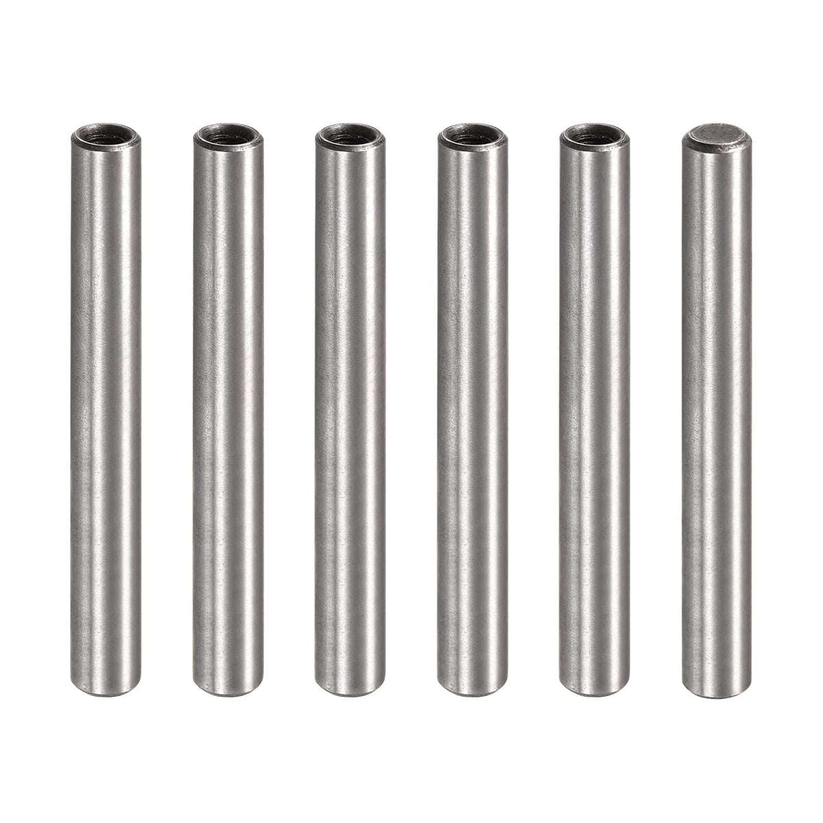 M5 Internal Thread Dowel Pin 6pcs 8x80mm Chamfering Flat Carbon Steel Cylindrical Pin Bed Bookshelf Metal Devices Industrial Pins