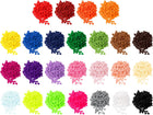 25 Colors 25 Yards Pom Pom Ball Fringe Trim, 1 Yard Ribbon Sewing Accessory DIY Crafts for Home Curtain Clothes Pillow Decoration (12mm)