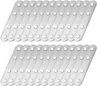 Repair Plate, 80mm x 17mm, Flat Fixing Mending Bracket Connector with Screws, 24 Pcs