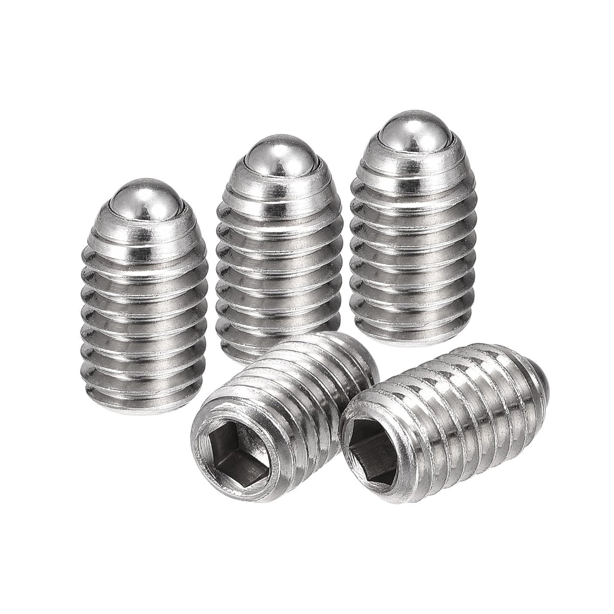 Ball Point Set Screws, M5 x 8mm 304 Stainless Steel Metric Spring Hex Socket Screw 10pcs
