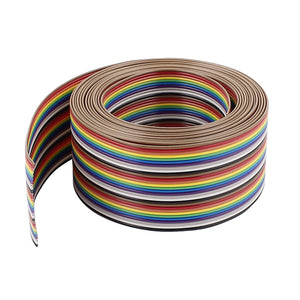 IDC Wire Flat Ribbon Cable 30Pin 1.27mm 10Ft Rainbow Color
