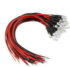 35Pcs 5mm Przewodowane LED, Biały DC9-12V Przejrzysta soczewka, Diody Emitujące Światło