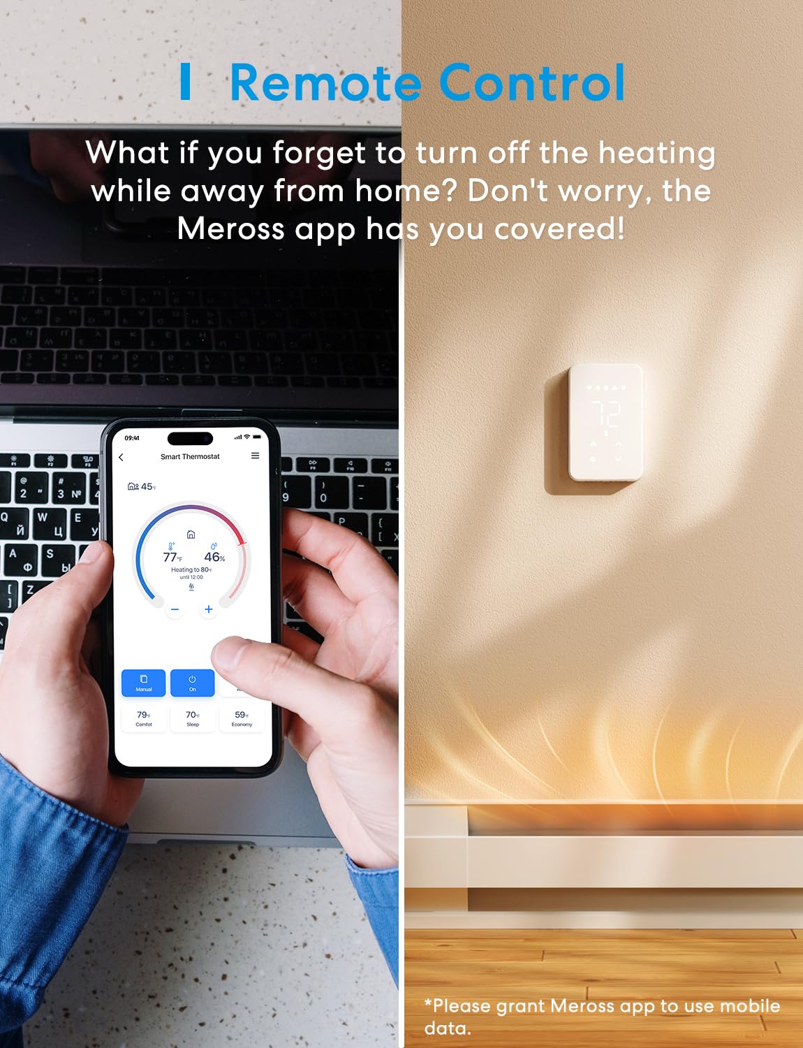 LinkMejor Matter Smart Thermostat per Termostati a Base Elettrica