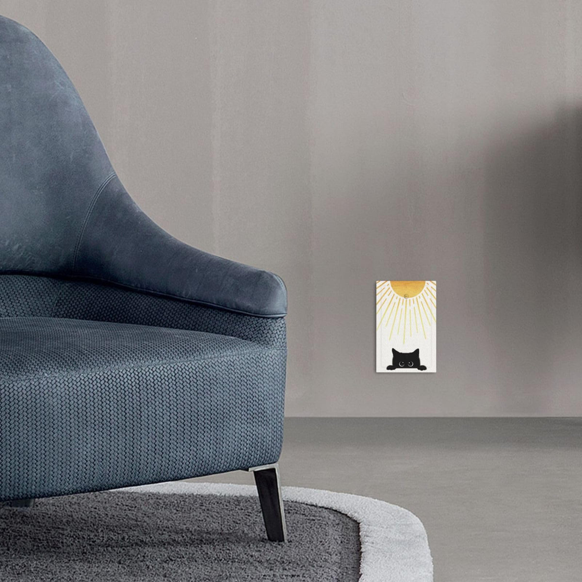 LinkMejor Copertura Placca Interruttore Luce Decorativa Gatto Nero Sole Oro 1 Gang Senza Dispositivo Singolo Copertura Spia di Uscita Singola Coperture a Muro per Prese Elettriche Frontale per Decorazione Camera da Letto