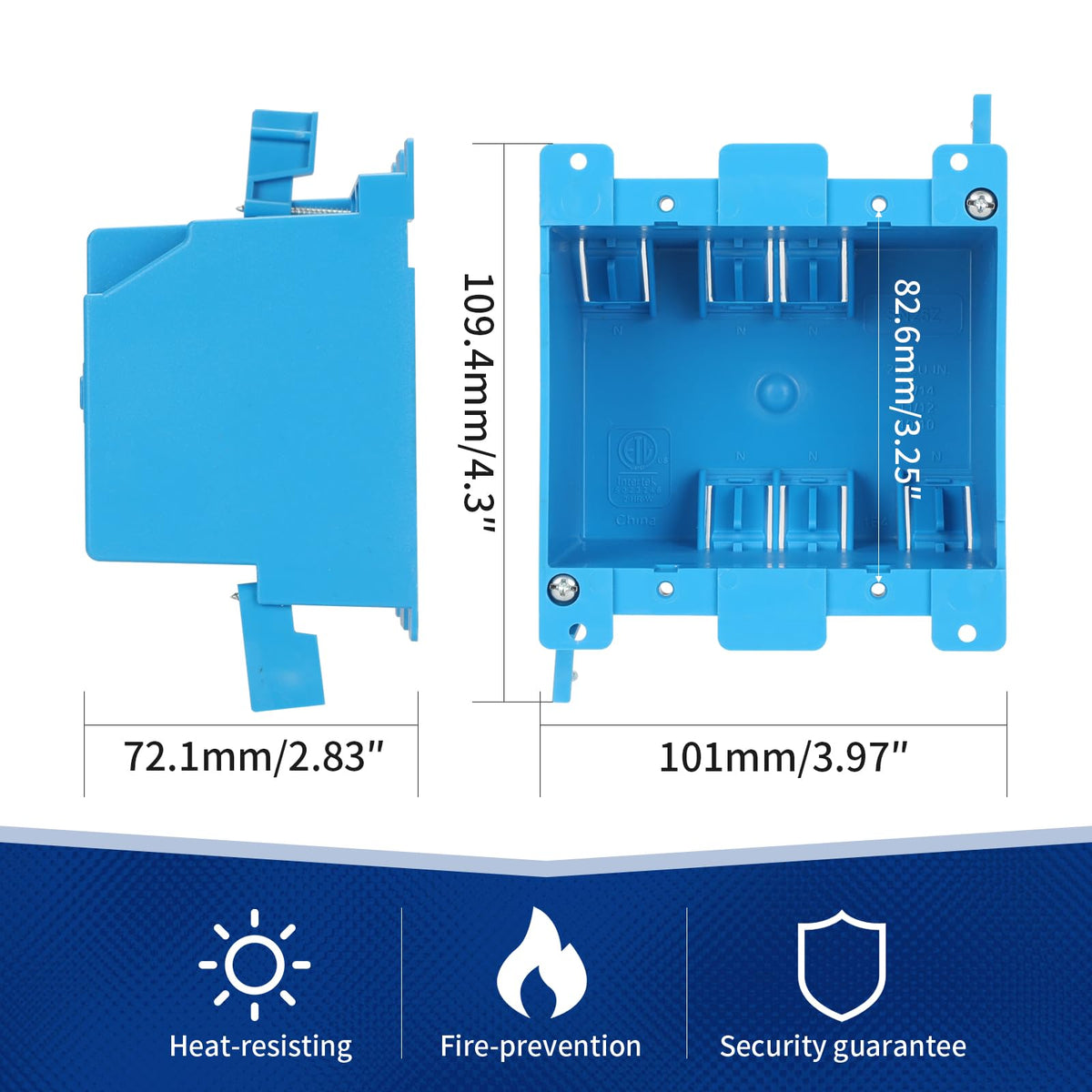 LinkMejor 2-Gang PVC Vecchia Lavorazione Cassa Elettrica da Retrofit Muro, per Interruttore/Spina