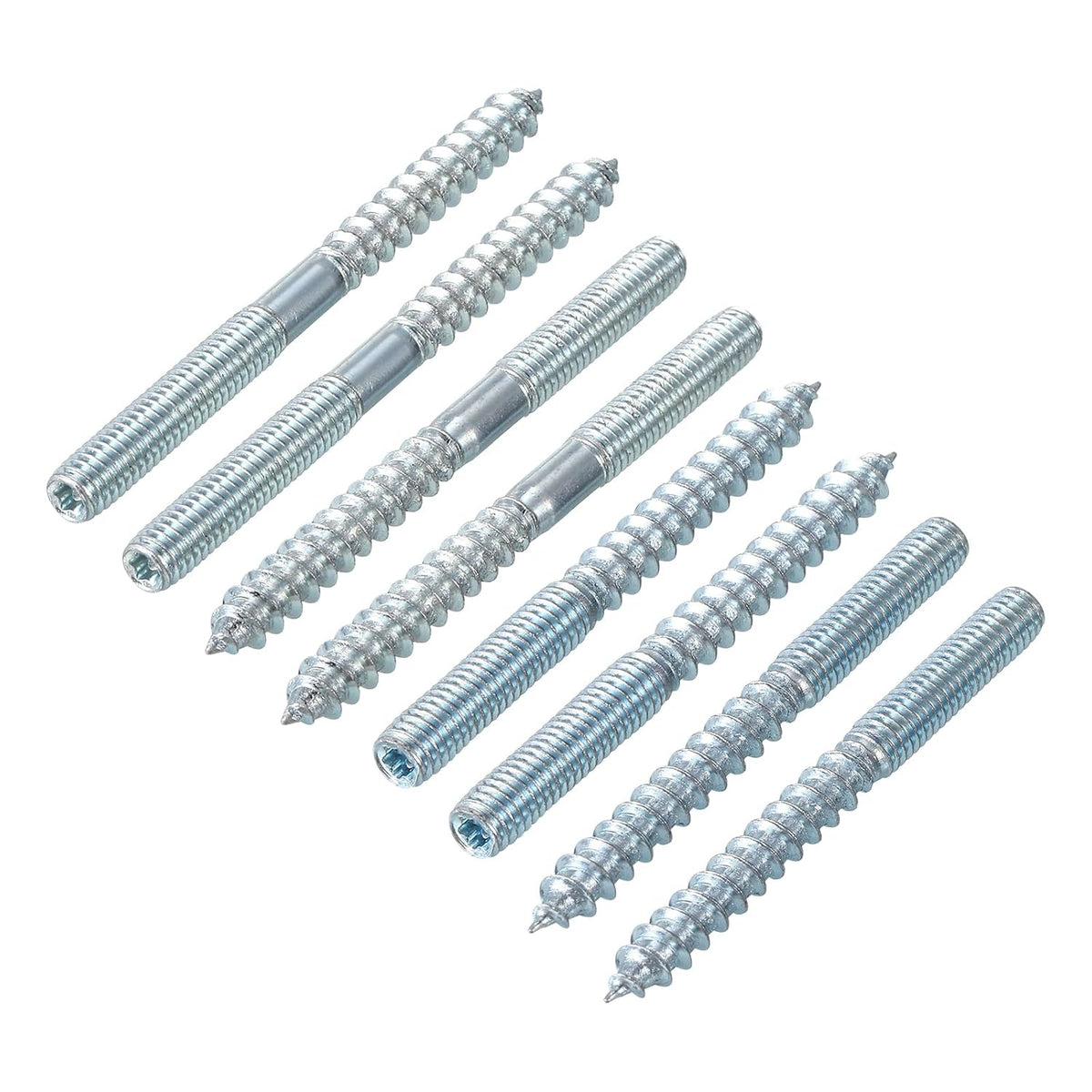 M6 Hanger Bolts Length 60mm/70mm Double Headed Bolts Self-Tapping Screw 6mm Wood Joint Furniture Legs 8Pcs Each