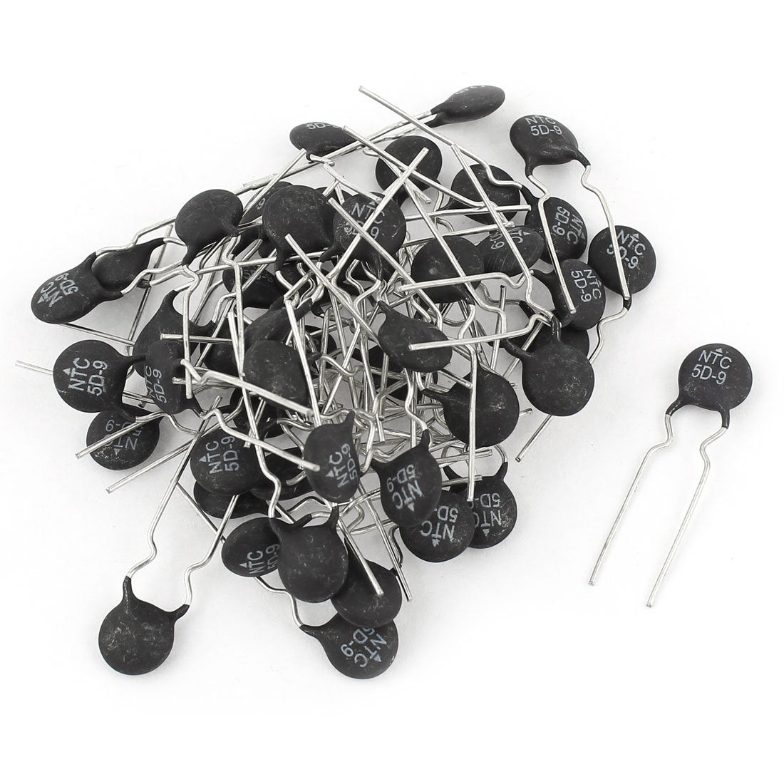 NTC Thermistor Resistors 5D-9 5 Ohm 3A Inrush Current Limiter Temperature Sensors Pack of 50