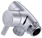 LinkMejor Solid Metal 3-Way Shower Diverter Valve (Krom)