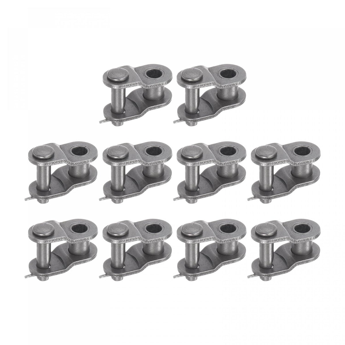 12Pcs #35 Chain Offset Half Link Roller, 3/8" Pitch Carbon Steel, Standard Chain End Connector Split Links for 06C Chain
