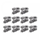 12Pcs #35 Chain Offset Half Link Roller, 3/8" Pitch Carbon Steel, Standard Chain End Connector Split Links for 06C Chain