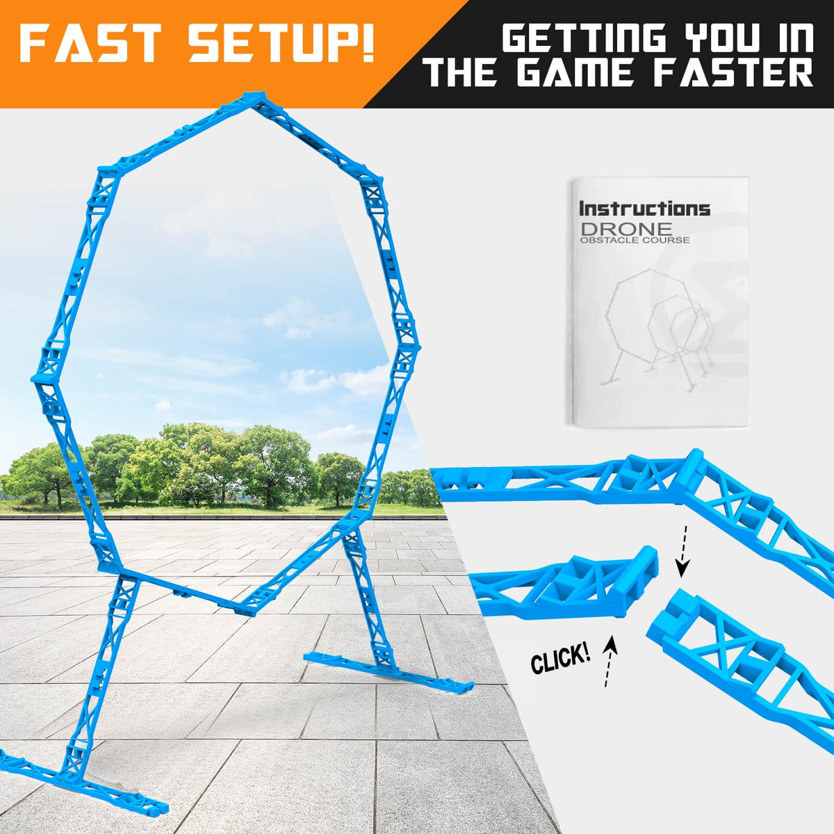 LinkMejor 3-Pack Esteettömät Hoopit FPV-race droneille