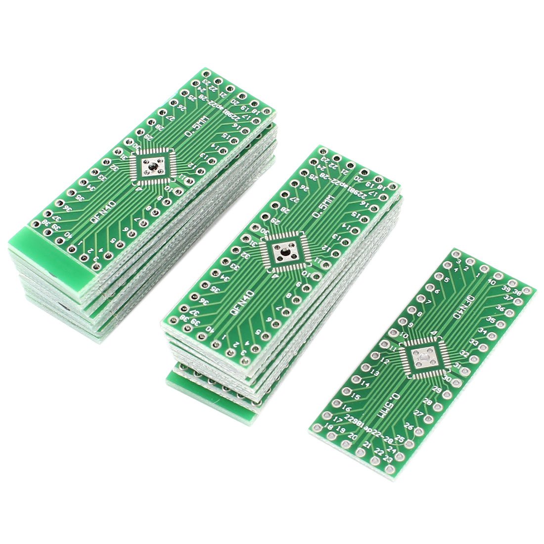 10 Pcs QFN32 to QFN40 Double Sides 0.05mm Pitch DIP PCB Adapter Plate
