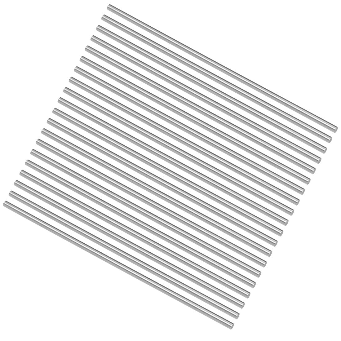 Round Steel Rod, 2.4mm HSS Lathe Bar Stock Tool 100mm Long, for Shaft Gear Drill Lathes Boring Machine Turning Miniature Axle, Cylindrical Pin DIY Craft Tool, 20pcs