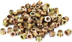 M6 x 10mm Furniture Hex Key Type E-Nut Wood Insert Interface Screws Nuts 100pcs