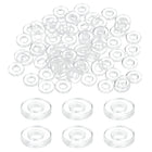 150 Pcs M2 PVC Flat Washers Clear Plain Washer 2mm ID 5mm OD 1mm Thick Round Flat Spacers for Screws Bolts Glass Shower Door Handle Bathroom