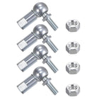 4pcs CS10 M6 Angle Ball Joint, M6x1.0 Right Hand Thread, A3-Steel Self-lubricating Ball Socket End Fitting