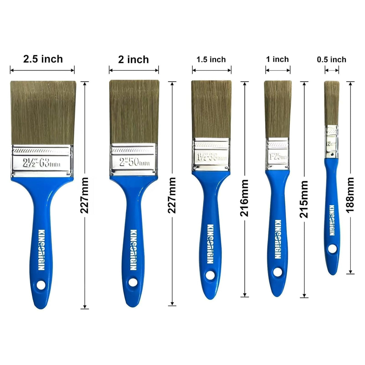 Kral Kaynak Boya fırça Seti 30 Adet Fırça 0.5" 1" 1.5" 2" 2.5"