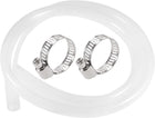 Silicone Tubing 5/8"(16mm) ID 13/16"(21mm) OD 5ft(1.5m) Silicone Rubber Tube Air Hose Water Pipe Clear with Clamps