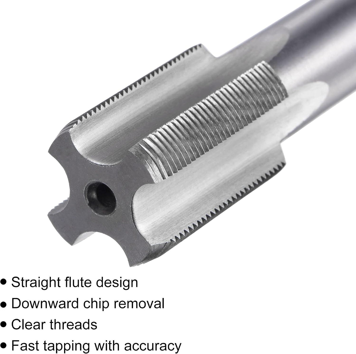 Taglio a filo per macchine a mano, Metric, destro, HSS (acciaio ad alta velocità), 4 filetti diritti, foro a vite H2, utensile per riparazione di fili per macchine per forare
