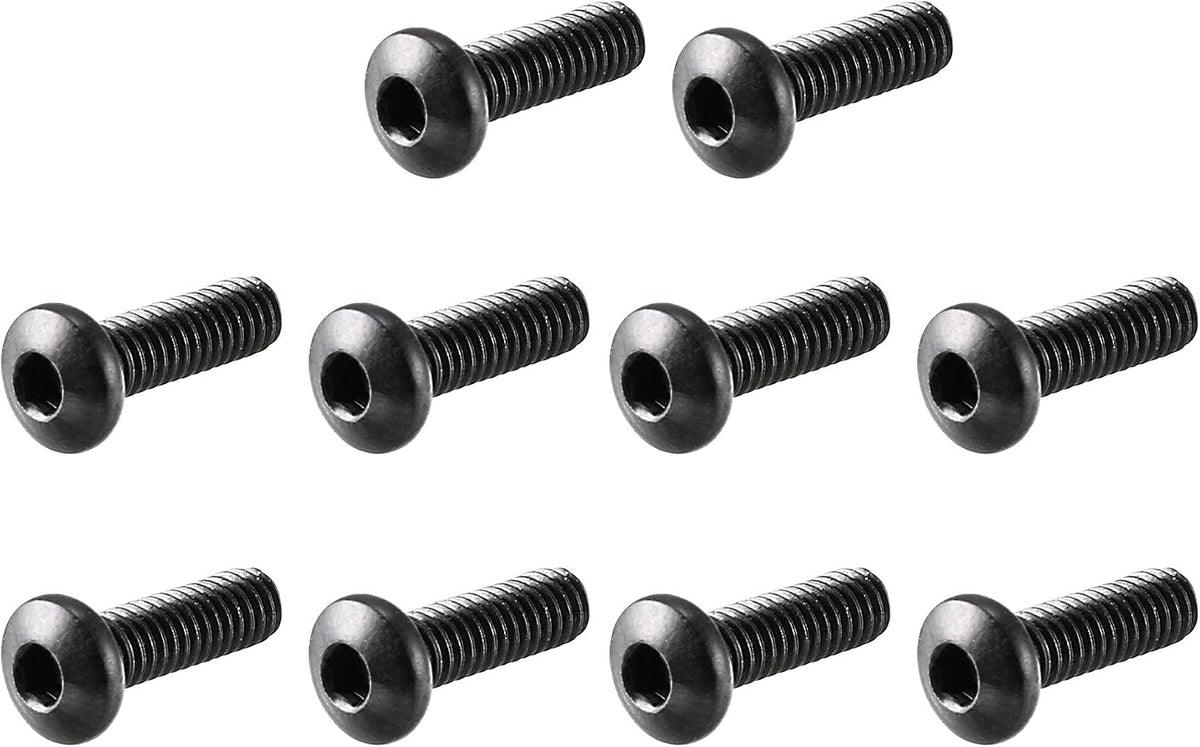 M2.5x8mm Thread Button Head Hex Socket Cap Screw Bolt 100pcs