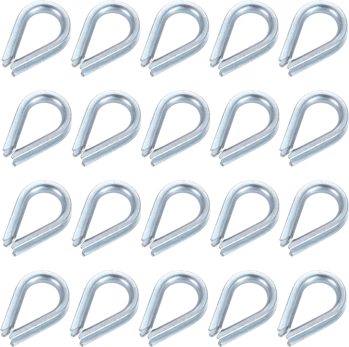 48Pcs Wire Rope Thimble, 5/32" M4 Carbon Steel Thimble for 5/32" Diameter Wire Rope, Marine Rigging, Boat, Fishing, Construction, Industrial Applications