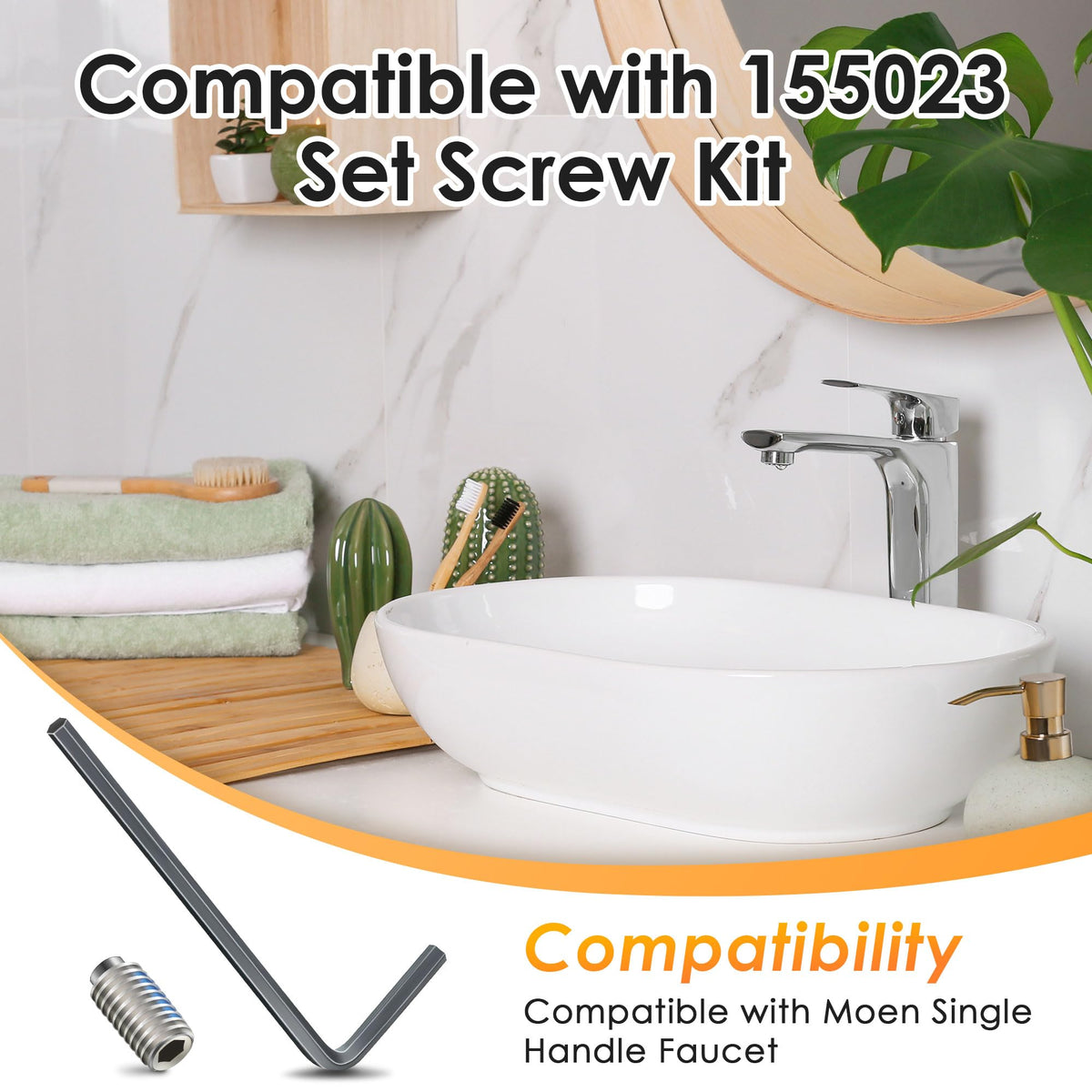 Kit de Parafusos Set para Moen 155023Compatível com LinkMejor
