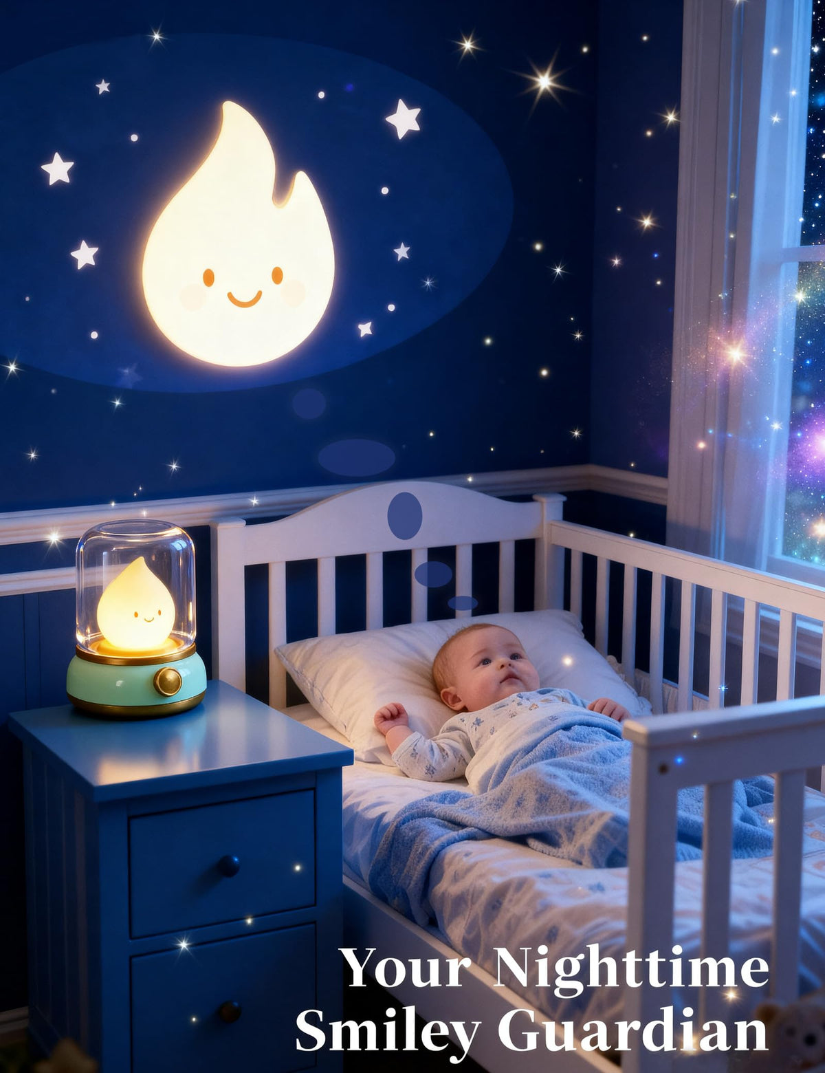 LinkMejor Lieflijke Vlam Kinder Nachtlamp, Oplaadbare Lamp, Timer, Comfortabel cadeau