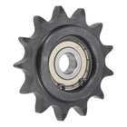 Chain Idler Sprocket, 10mm Bore 1/2" Pitch 13 Tooth Tensioner, Black Oxide Finish C45 Carbon Steel with Insert Single Bearing for ISO 08B Chains